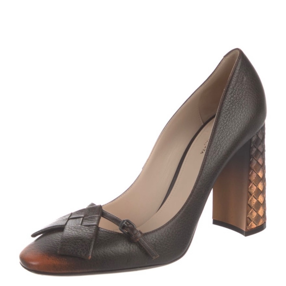 Bottega Veneta Brown Leather Pumps, Size 41